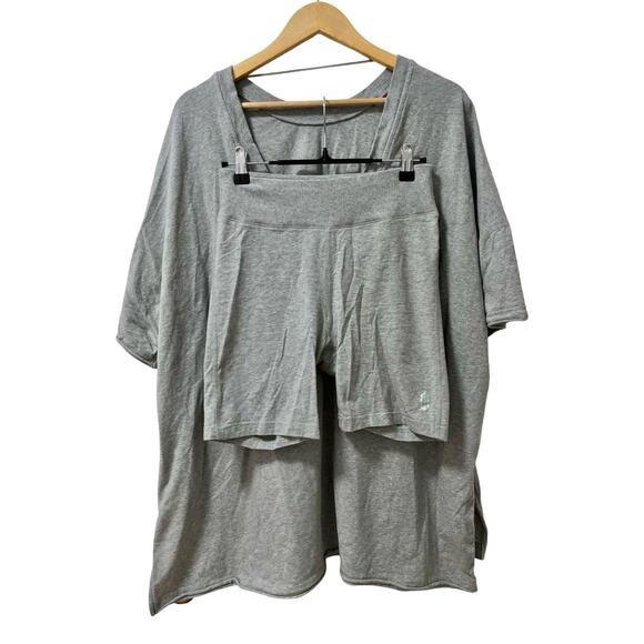 Free People Movement Hot Shot Reversible 2 Pc Set Size S Heather Gray Athleisure - Picture 1 of 8
